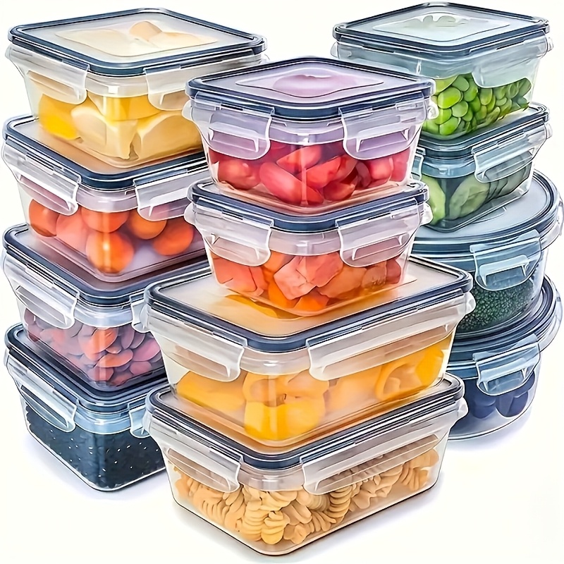 Food Storage With Dividers - 8-teiliges Set mit 4 Behältern und