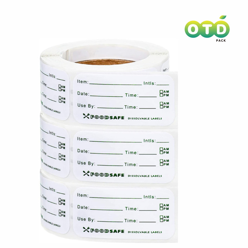 Food Storage Labels - 300 Stück Lebensmittelaufbewahrungsetiketten, selbstklebende, abnehmbare Lebensmitteletiketten,