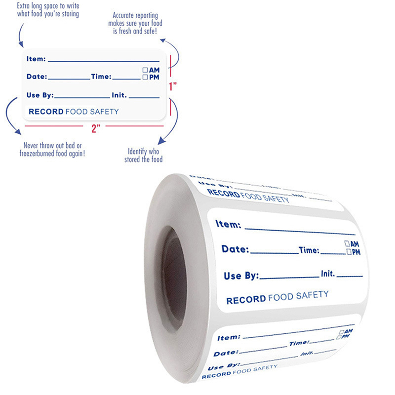 Food Storage Labels - Neu # 500 Stück/Rolle Küchenetiketten Selbstklebend